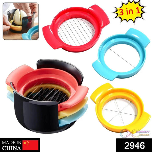 Egg Cutter Multifunctional 3 in 1 Stainless Steel Cutting Wire Cut Cutter-Durable Stainless Steel Wires. - infinityexculsivestore.com
