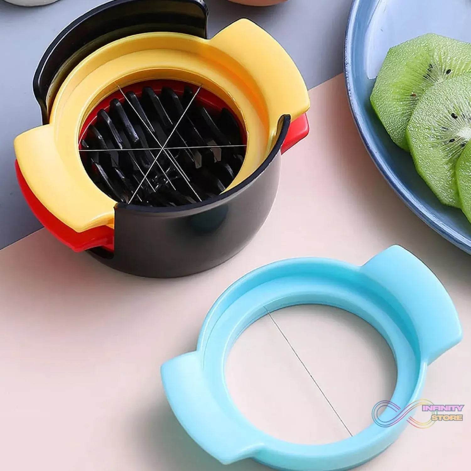 Egg Cutter Multifunctional 3 in 1 Stainless Steel Cutting Wire Cut Cutter-Durable Stainless Steel Wires. - infinityexculsivestore.com