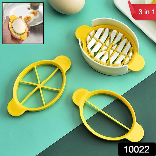 Egg Slicer, 3 in 1 Boiled Egg Slicer, Egg Slicer, Preserved Egg Slicer, Home Restaurant Kitchen Tool (1 Pc) - infinityexculsivestore.com