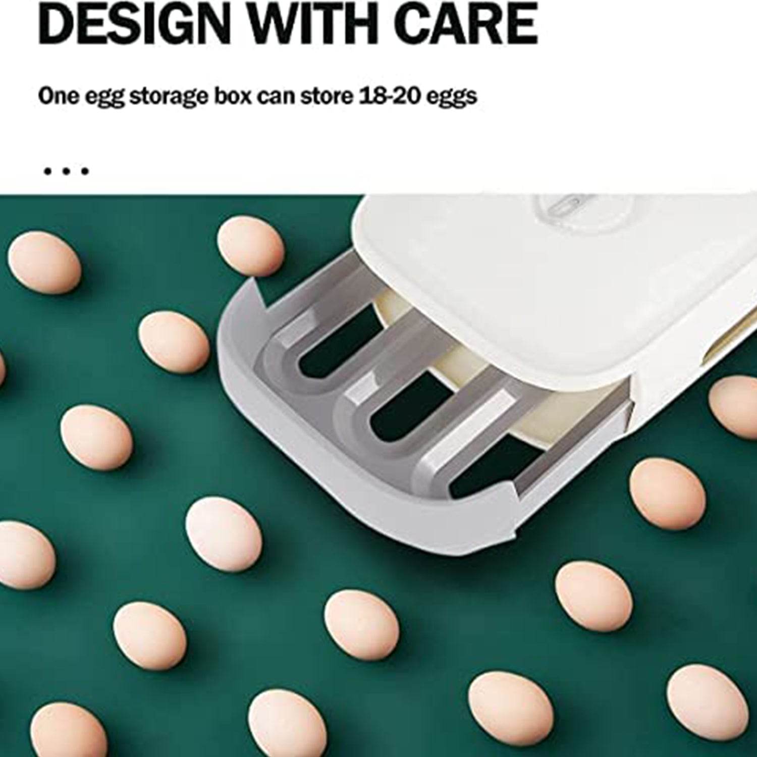 Egg Storage Box Plastic Egg Drawer Fridge Egg Organizer Egg Keeper Refrigerator Egg Drawer Plastic Egg Carton Covered Egg Holder Pantry Egg Bin Household Egg Tray (1 Pc) - infinityexculsivestore.com