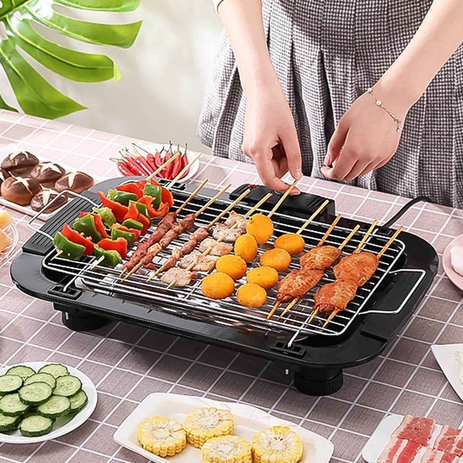 Electric Barbecue Grill 2000w (1 Pc) - infinityexculsivestore.com
