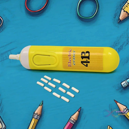 Electric Eraser Kit Automatic Pencil Eraser Battery Operated with 12 Eraser Refills - infinityexculsivestore.com