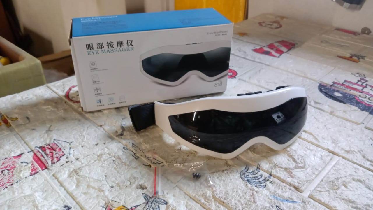 Electric Eye Massager Dark Circles Dry Eyes Eye Bag Eye Relief Vibration Magnet Therapy Eye Care Massage Device with Adjustable Elastic Band for Improving Sleep - infinityexculsivestore.com