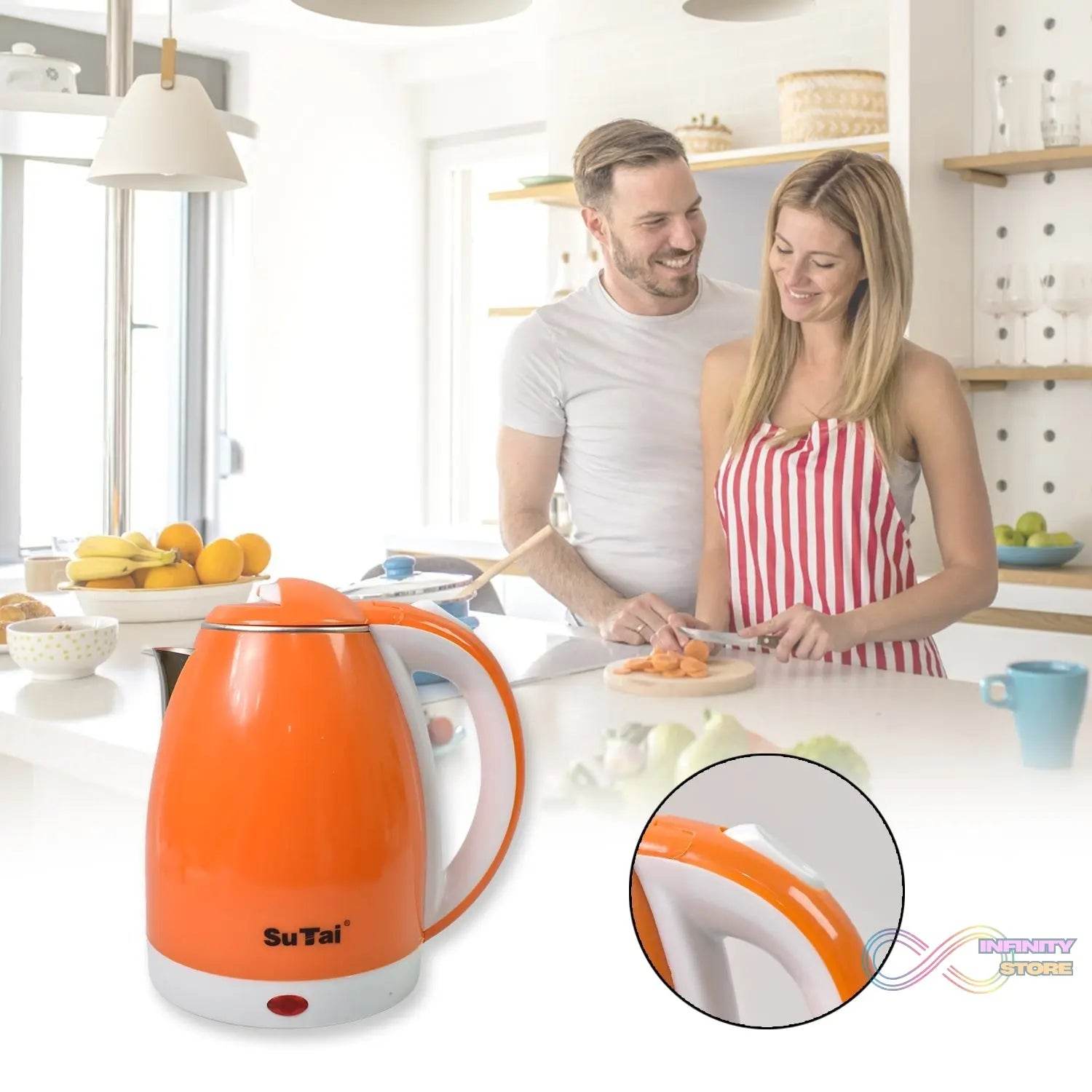 Electric Kettle Boil Dry Protection & Auto-Shut Off (1500-2000W / 2 Ltr.) - infinityexculsivestore.com