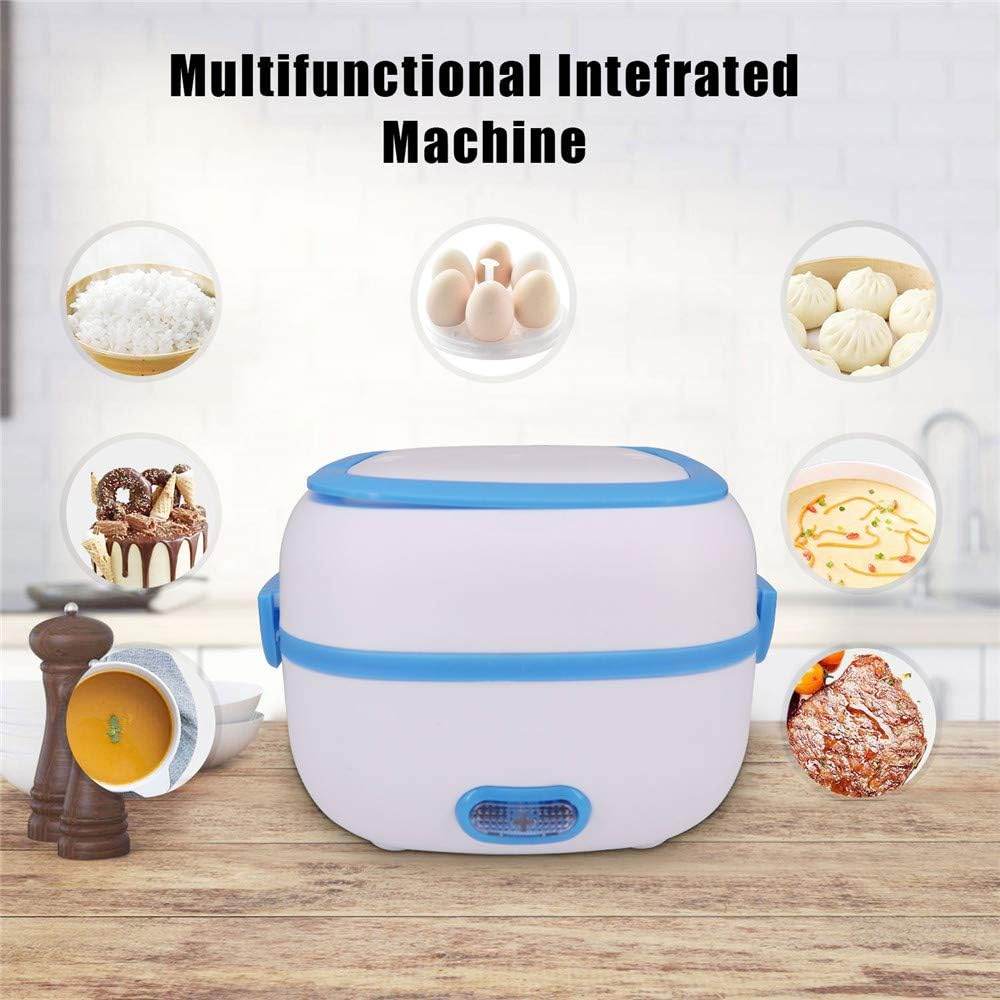 Electric Lunch Box Portable Food Warmer Food Heating Lunch Box Removable Food-Grade Stainless Steel Compartments, 220V 200W, for Car, Truck, office  - infinityexculsivestore.com