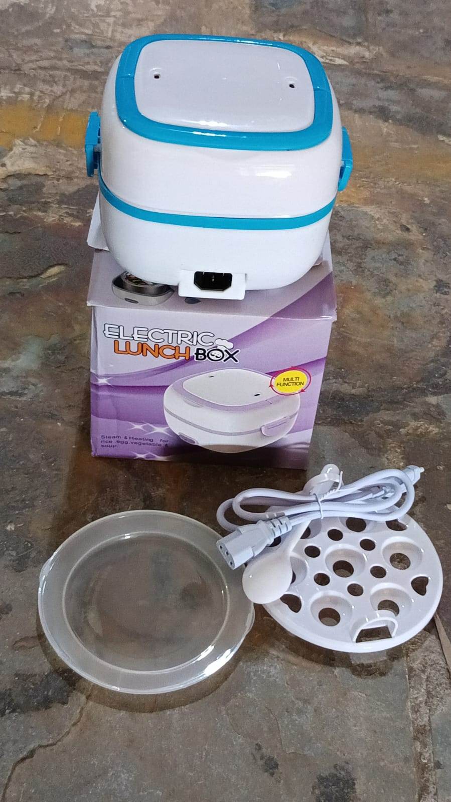 Electric Lunch Box Portable Food Warmer Food Heating Lunch Box Removable Food-Grade Stainless Steel Compartments, 220V 200W, for Car, Truck, office  - infinityexculsivestore.com