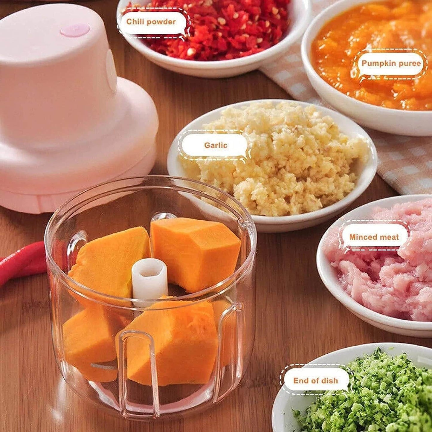 Electric Mini Garlic Chopper (250ml) - infinityexculsivestore.com