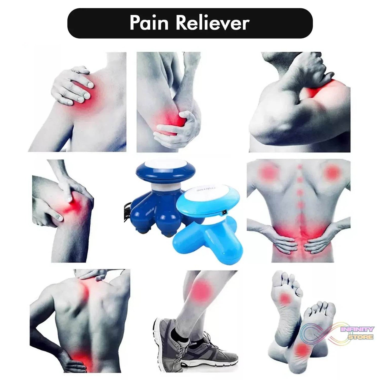 Electric Mini Vibration Full Body Massager (Multicolor) Mimo massager - infinityexculsivestore.com