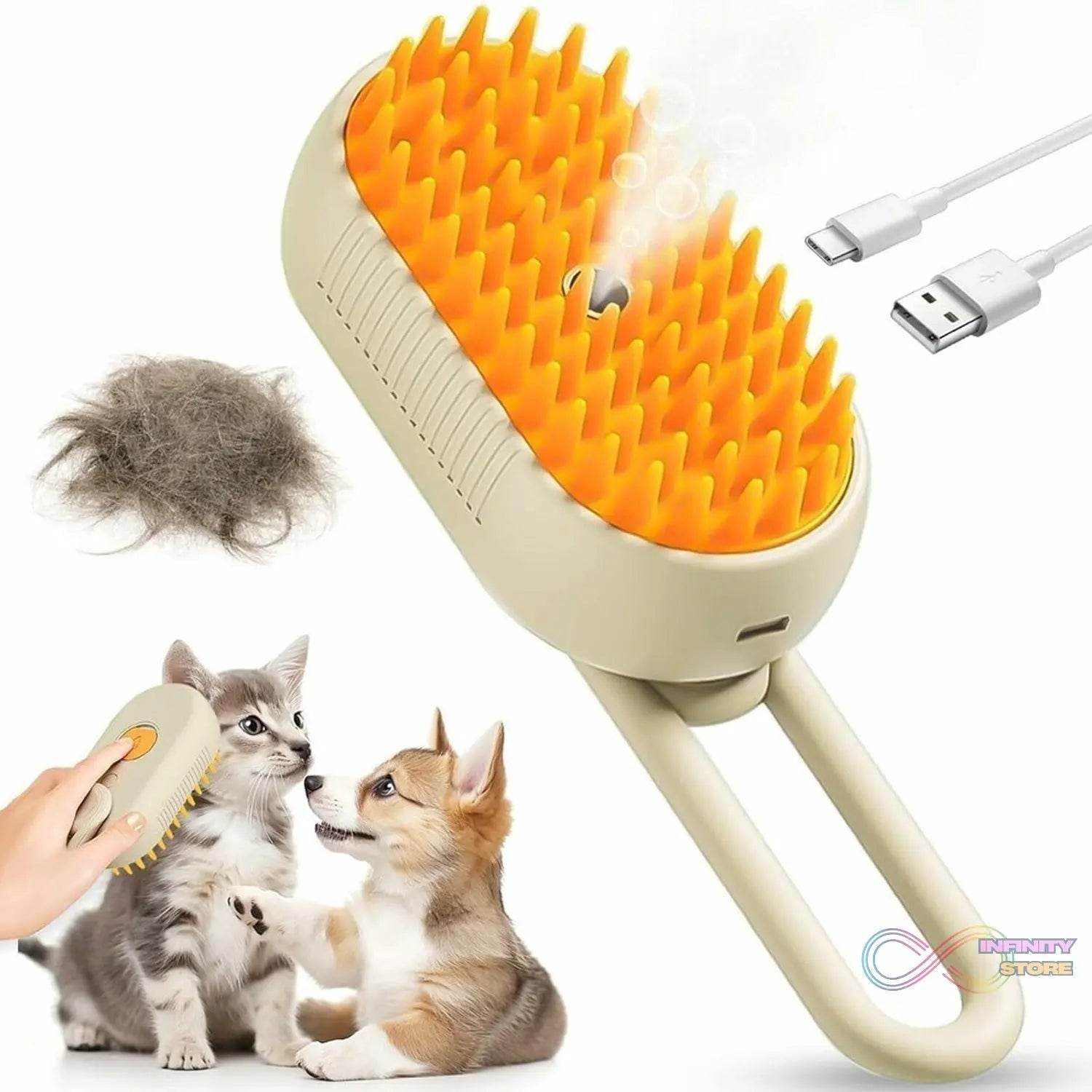 Electric Spray Handle Massage Brush, Hair Removal Brush Steam (1 Pc) - infinityexculsivestore.com