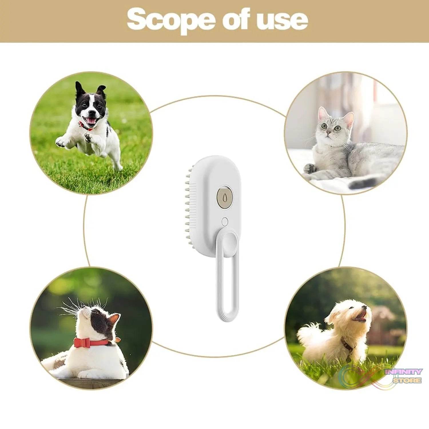 Electric Spray Handle Massage Brush, Hair Removal Brush Steam (1 Pc) - infinityexculsivestore.com