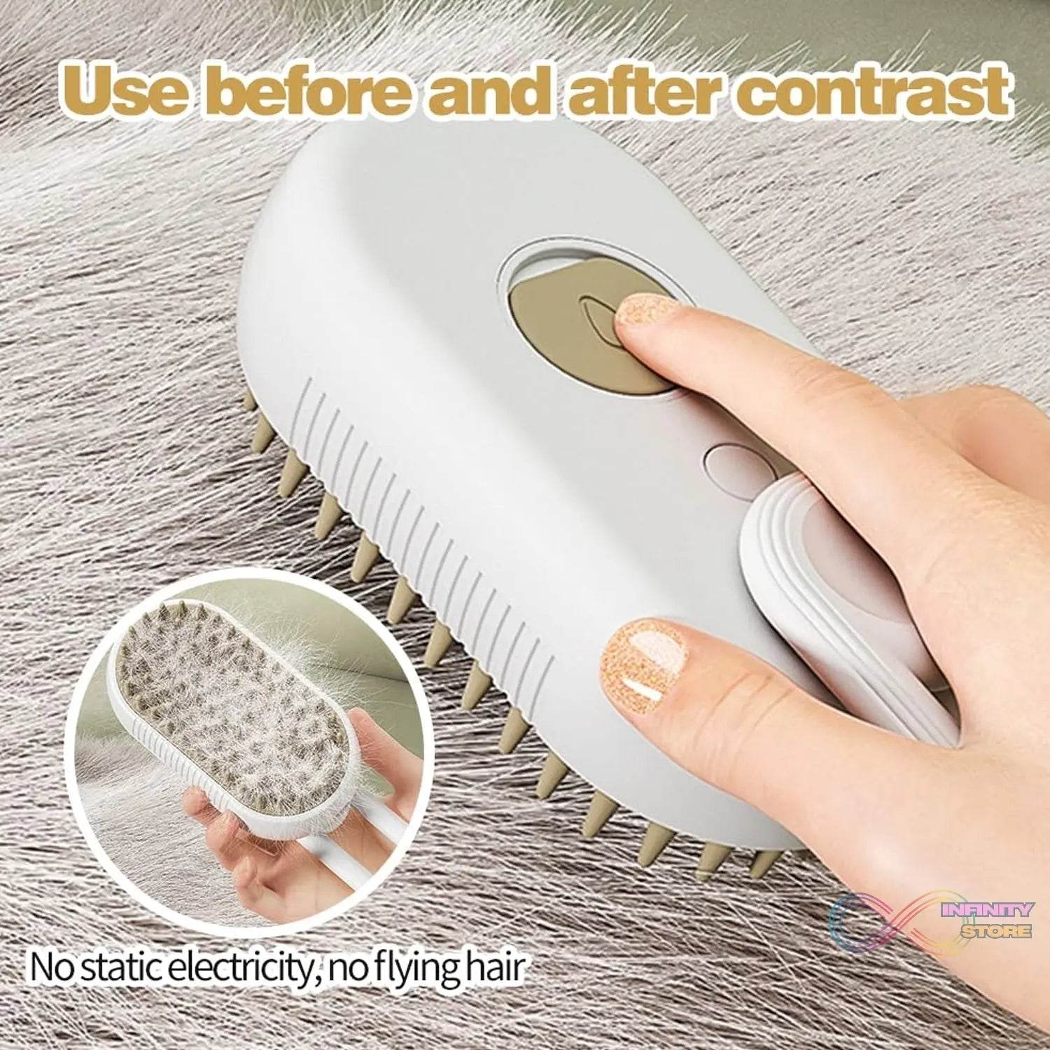 Electric Spray Handle Massage Brush, Hair Removal Brush Steam (1 Pc) - infinityexculsivestore.com