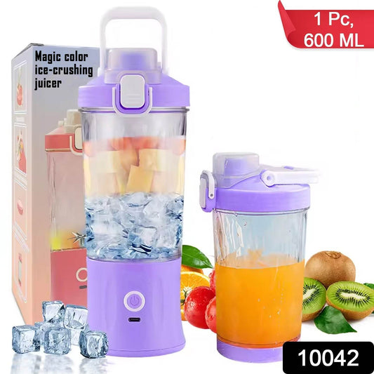 Eletric Crusher Juicer With Multicolor Light, 8 Blades (600 ML / Multicolor) - infinityexculsivestore.com