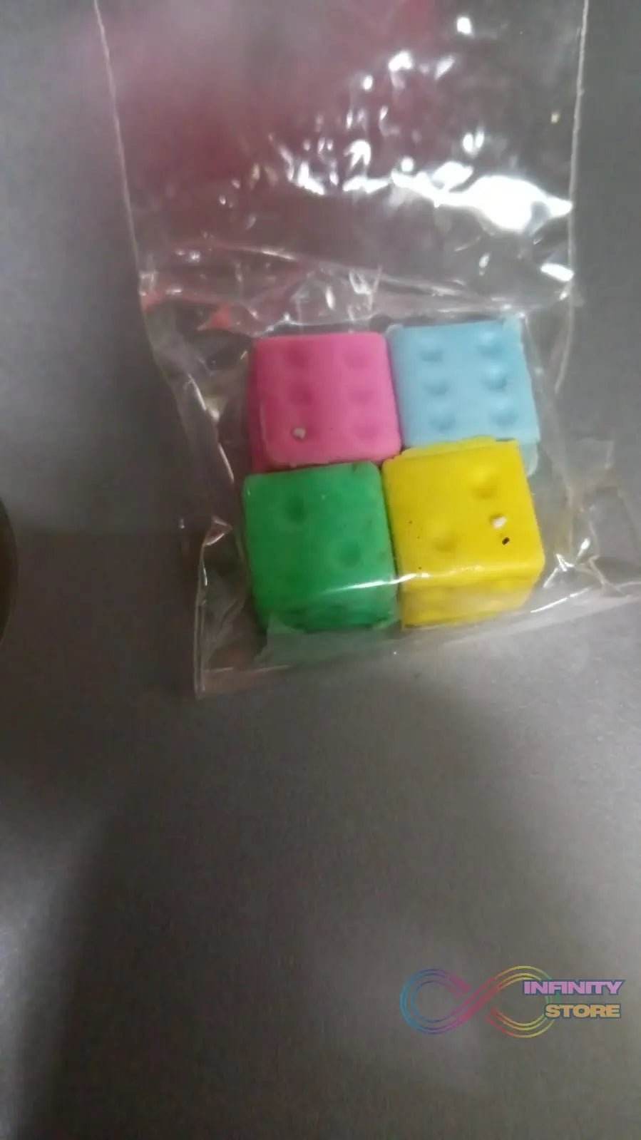 Eraser for Kids| Creative Dice Shape Erasers Kids (4 Pcs / Mix Design) - infinityexculsivestore.com