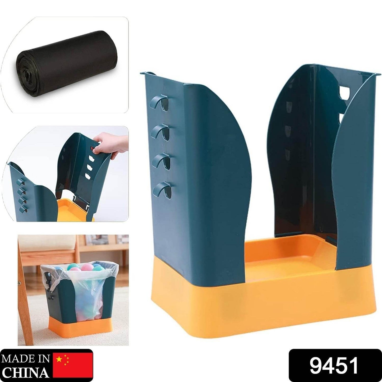 Expandable Trash Can (1 Pc): Plastic, Large Capacity, Kitchen & Bathroom - infinityexculsivestore.com