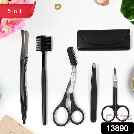 Eyebrow Kit, 5 in 1 Tweezers for Eyebrows (1 Set) - infinityexculsivestore.com
