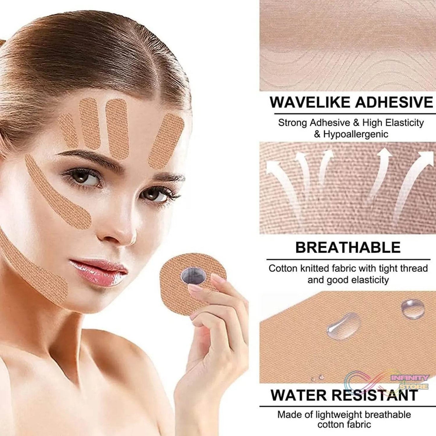 Face Lifting Tape, Myofascial Face Tightening Tape, 2.5 cm x 5 m (1 Pc) - infinityexculsivestore.com