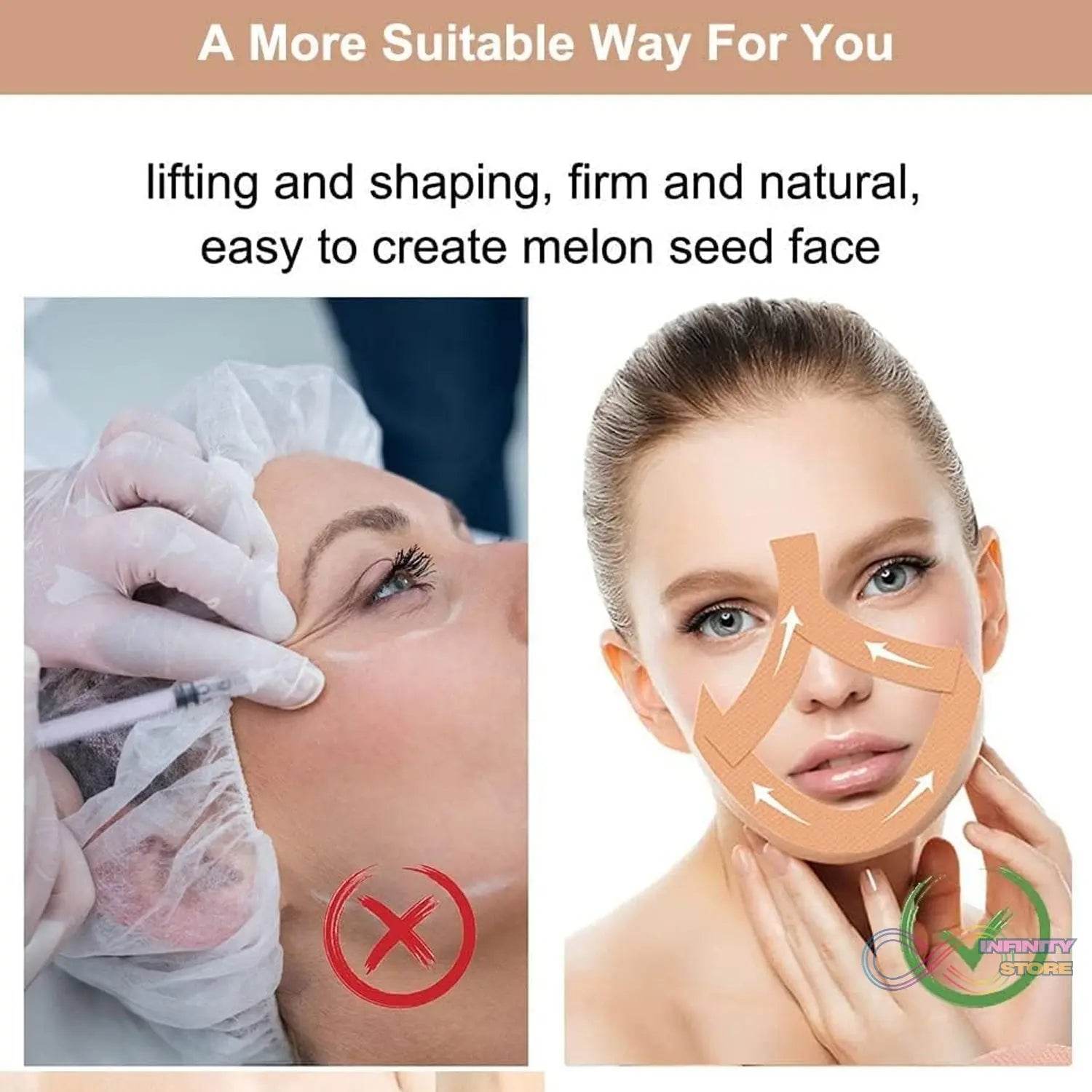 Face Lifting Tape, Myofascial Face Tightening Tape, 2.5 cm x 5 m (1 Pc) - infinityexculsivestore.com