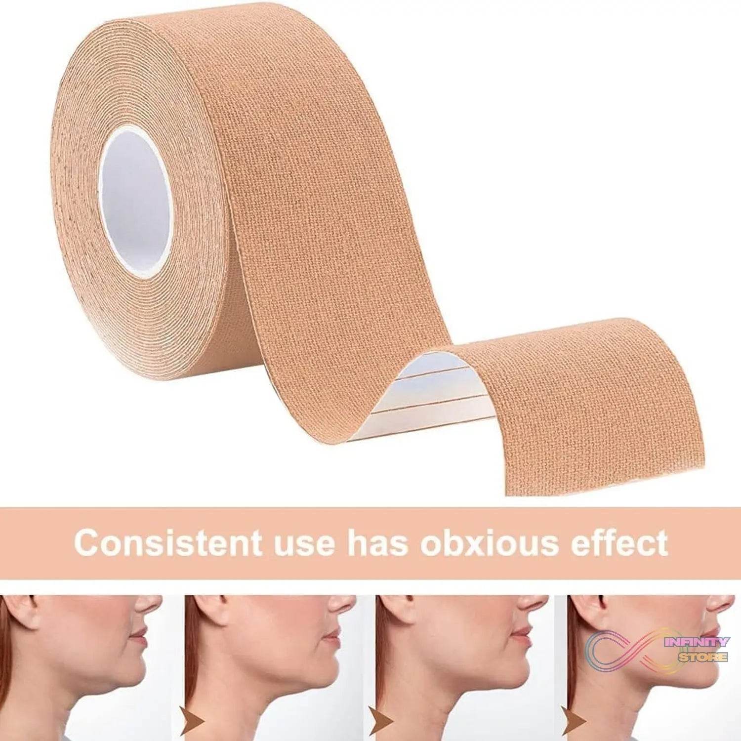 Face Lifting Tape, Myofascial Face Tightening Tape, 2.5 cm x 5 m (1 Pc) - infinityexculsivestore.com