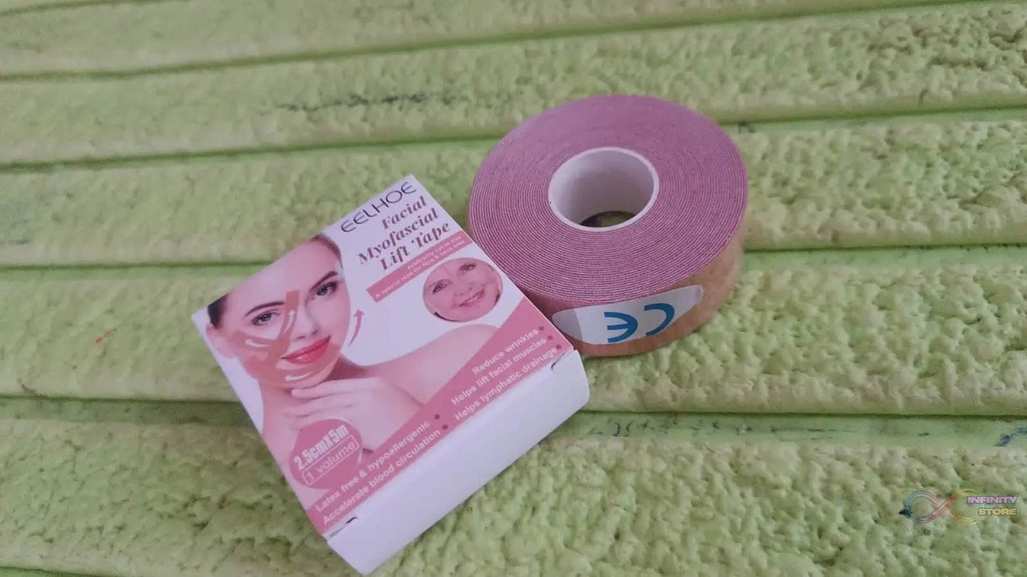 Face Lifting Tape, Myofascial Face Tightening Tape, 2.5 cm x 5 m (1 Pc) - infinityexculsivestore.com
