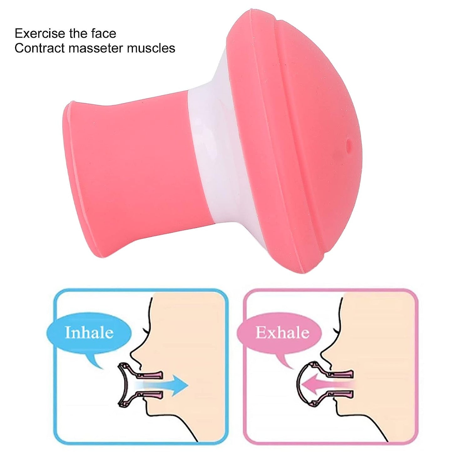 Silicone Facial Jaw Exerciser Breathing Type Face Slimmer, Breathing Type Face Slimmer Face Lift Inhaling & Exhaling Tool, Look Younger and Healthier - Helps Reduce Stress and Cravings - infinityexculsivestore.com