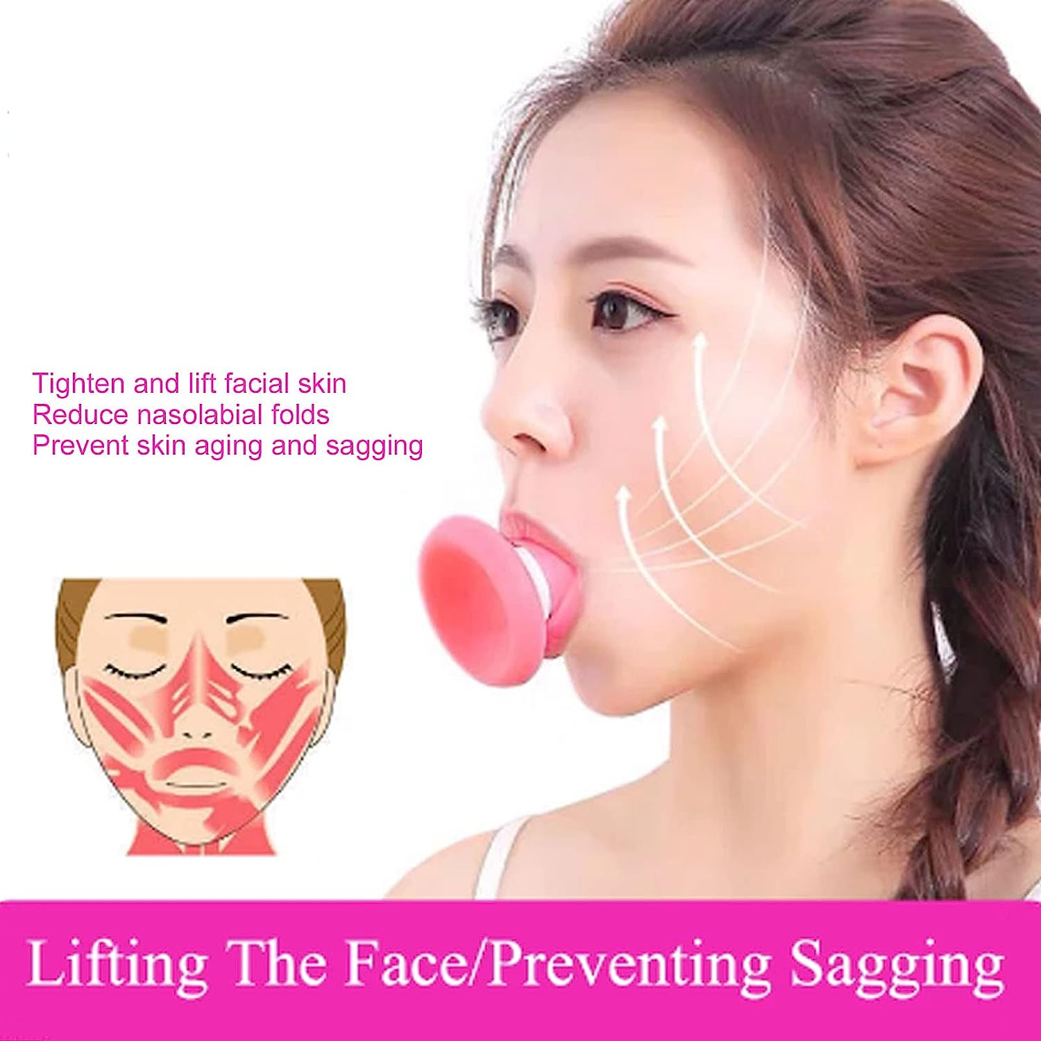 Silicone Facial Jaw Exerciser Breathing Type Face Slimmer, Breathing Type Face Slimmer Face Lift Inhaling & Exhaling Tool, Look Younger and Healthier - Helps Reduce Stress and Cravings - infinityexculsivestore.com