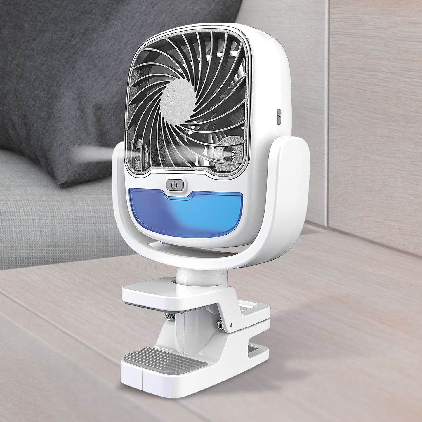 Air Portable Fan, Grip Go 3 Speed Small Fan, Great Stroller Fan, Travel or Desk Fan, Cordless Personal Evaporative Air Cooler, Universal Clamp for Indoor & Outdoor Use, 360 Degree Head Swivel, LED Color Changing Light - infinityexculsivestore.com