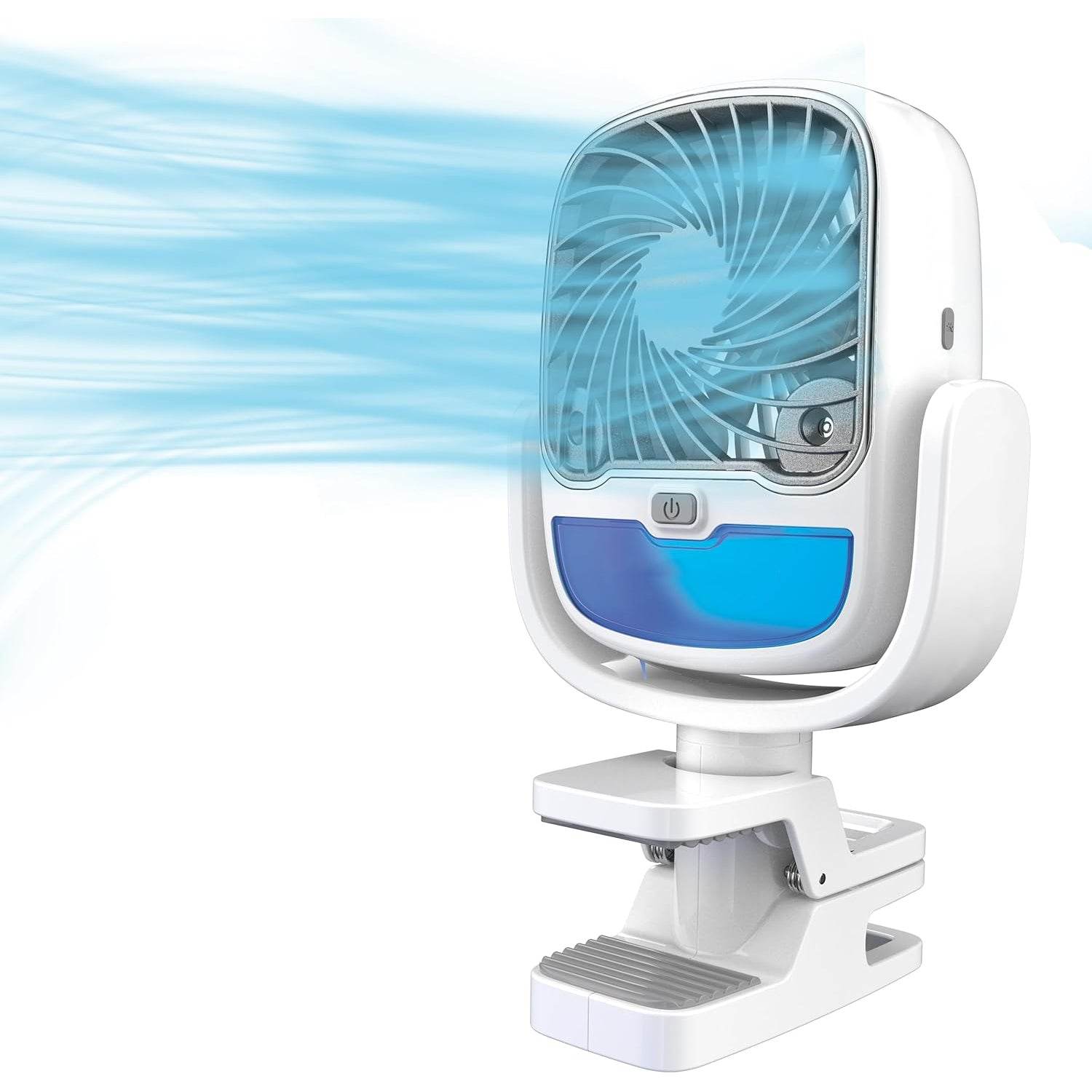 Air Portable Fan, Grip Go 3 Speed Small Fan, Great Stroller Fan, Travel or Desk Fan, Cordless Personal Evaporative Air Cooler, Universal Clamp for Indoor & Outdoor Use, 360 Degree Head Swivel, LED Color Changing Light - infinityexculsivestore.com