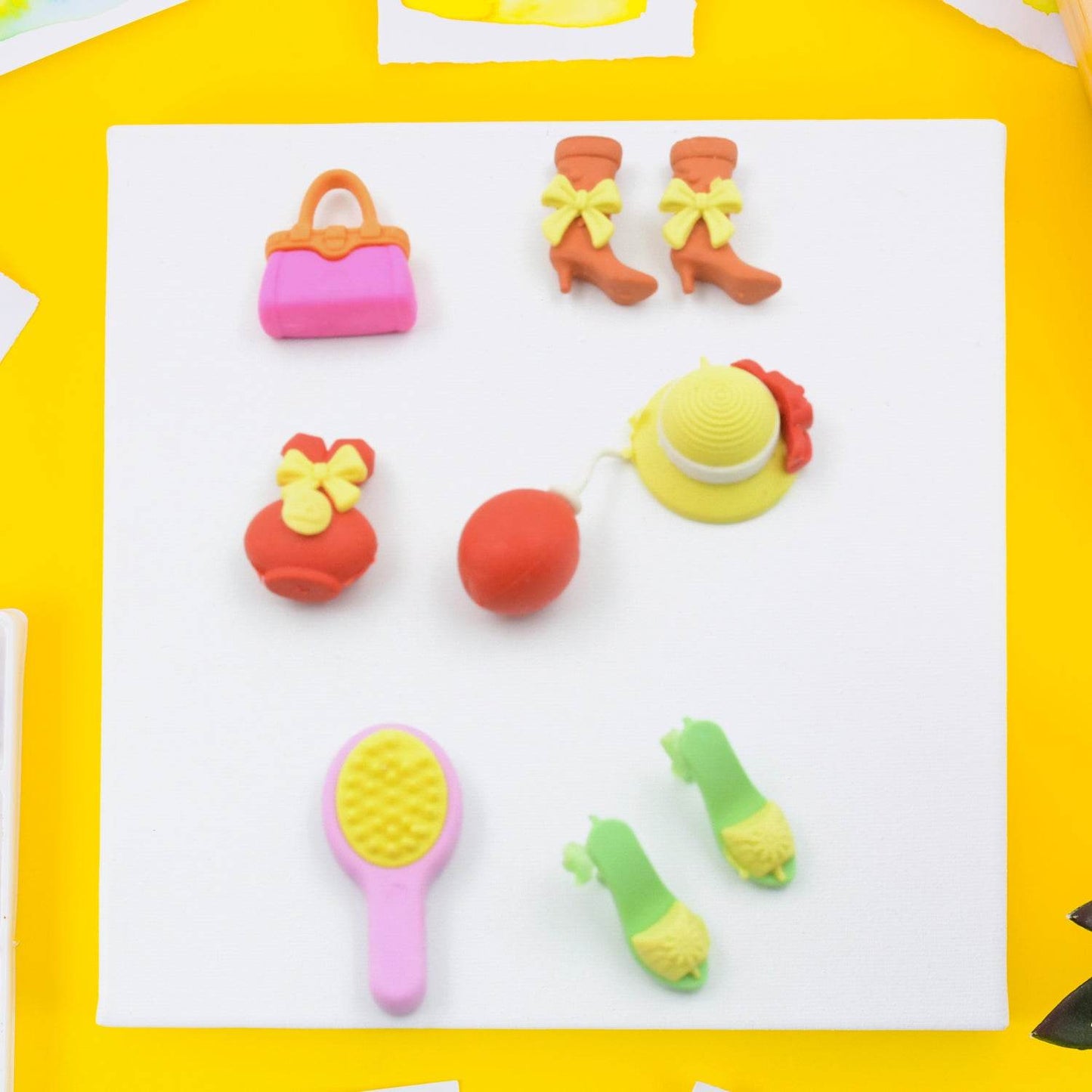 Fancy & Stylish Mini Erasers for Kids (9 Pc Set) - Fun Designs, Party Favors - infinityexculsivestore.com