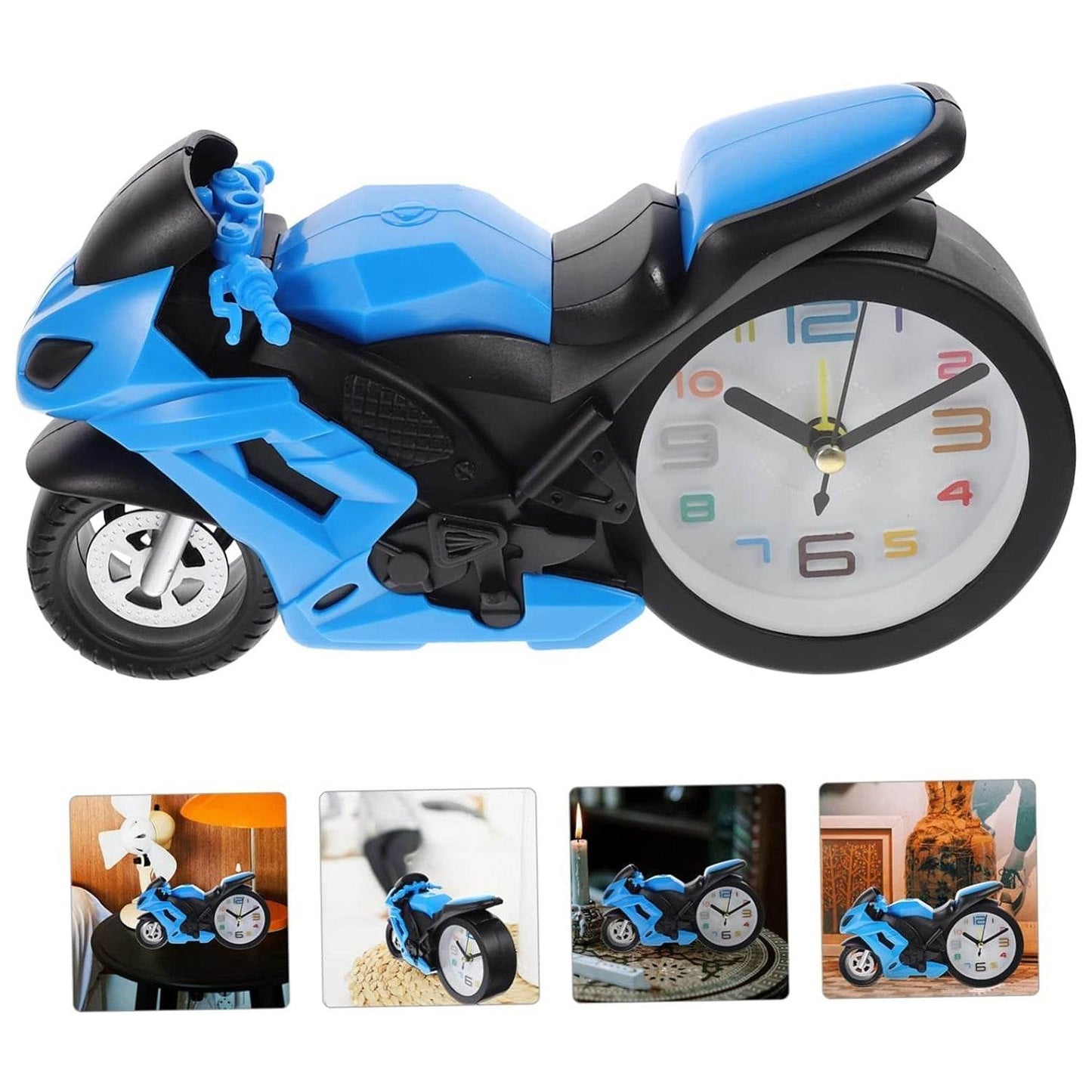 Fashioned Alarm Clock Novelty Retro Motorcycle / Motorbike Engine Style Clocks Alarm Clock Desktop Decoration Kids Gift - infinityexculsivestore.com