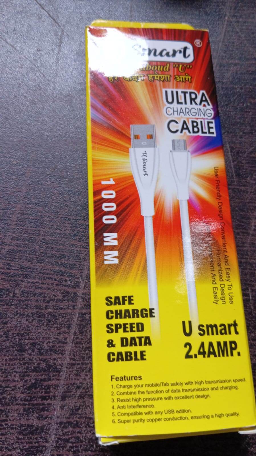 Fast Charging For Android & Data Transfer, Long Micro Cable (1000 Mm) - infinityexculsivestore.com