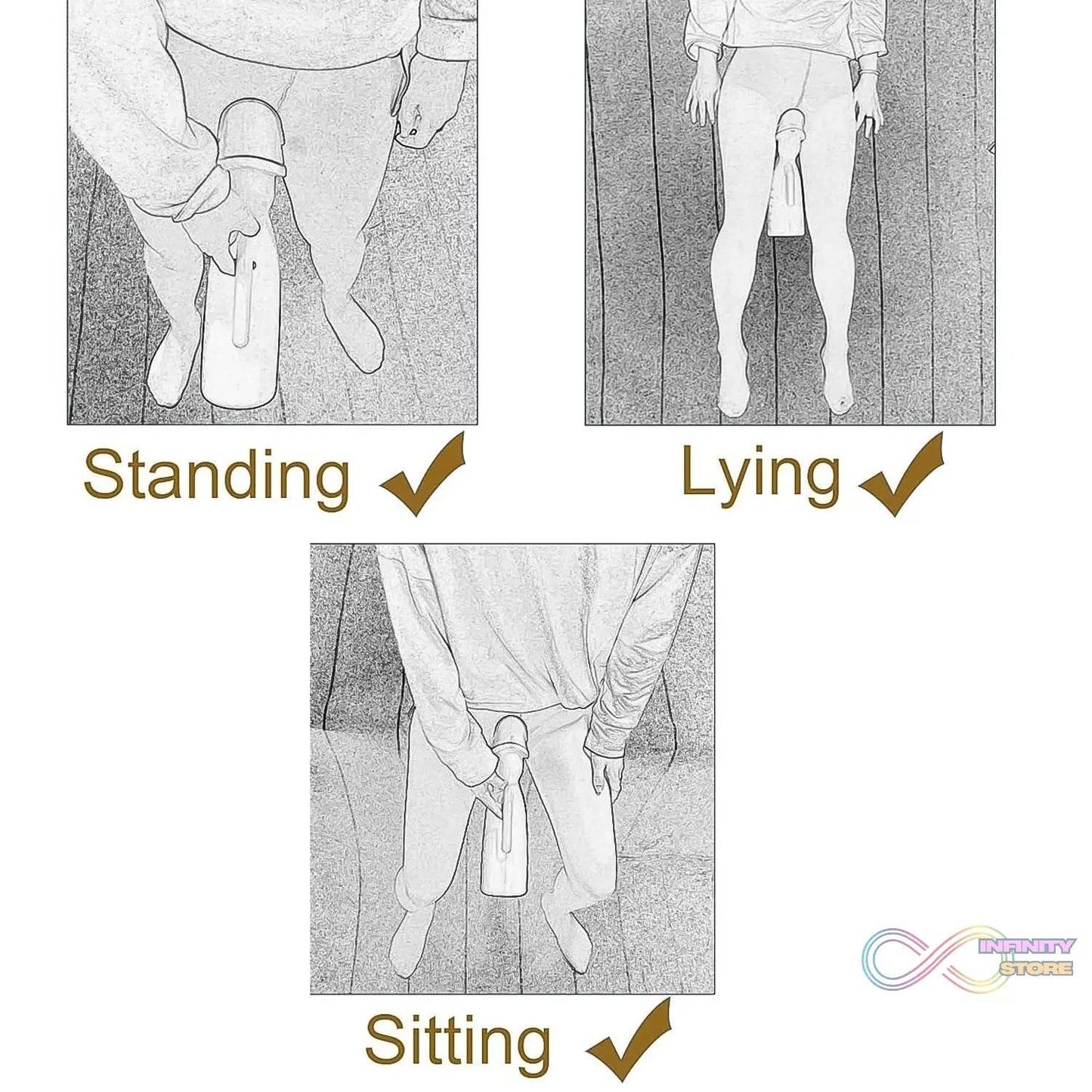 Female Potty Urinal Urine Collection Can Bedpans (1 Pc / 1000 ML) - infinityexculsivestore.com