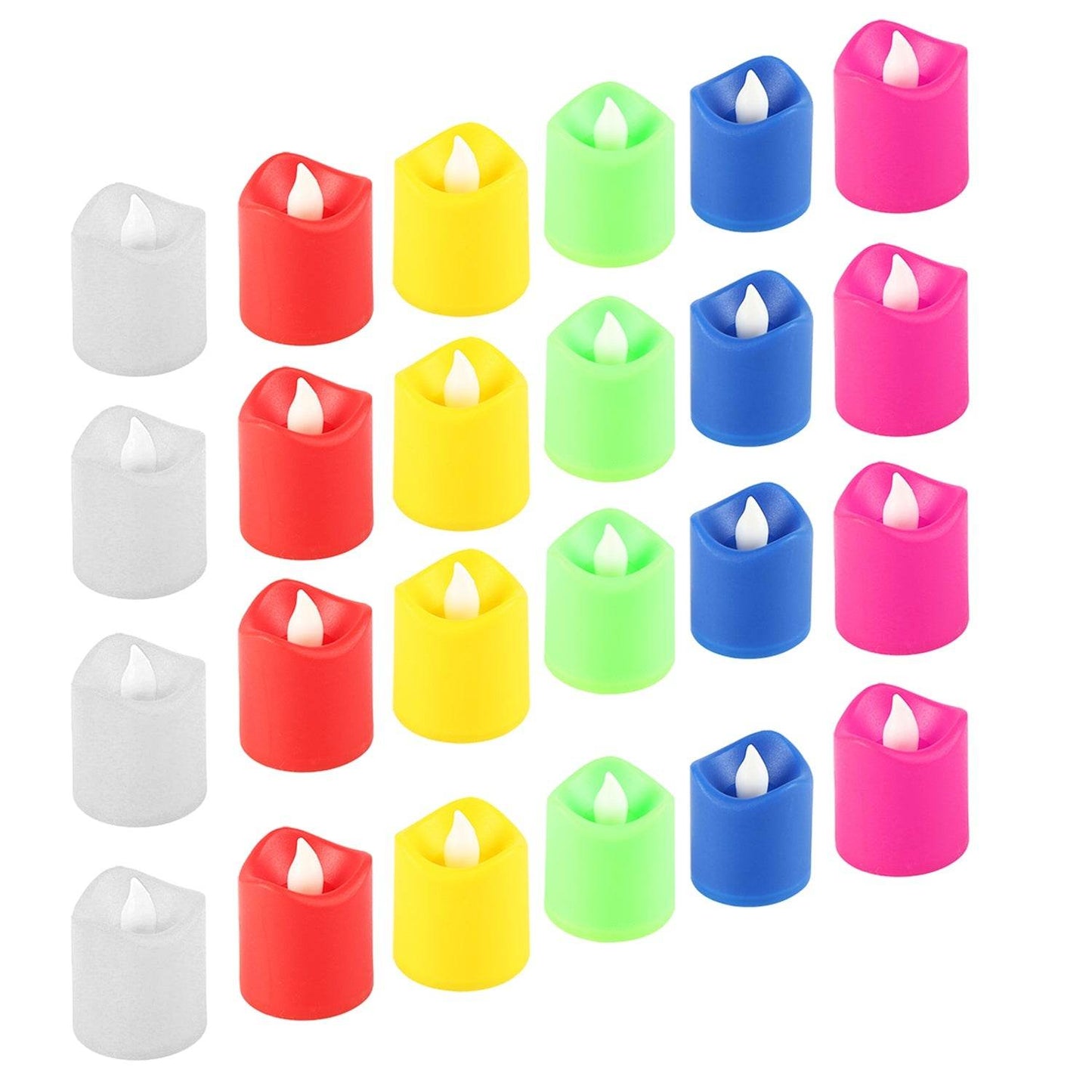 Festive Lighting for Any Occasion: 24 Pack LED Tealight Candles (Multicolor) - infinityexculsivestore.com
