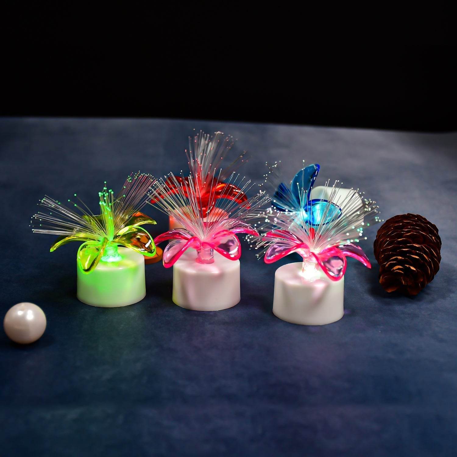 Fiber Optic Light, Mini Color Change LED Table Centerpieces, Light Up Candle - Pack of 12 - infinityexculsivestore.com