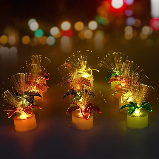Fiber Optic Light, Mini Color Change LED Table Centerpieces, Light Up Candle - Pack of 12 - infinityexculsivestore.com