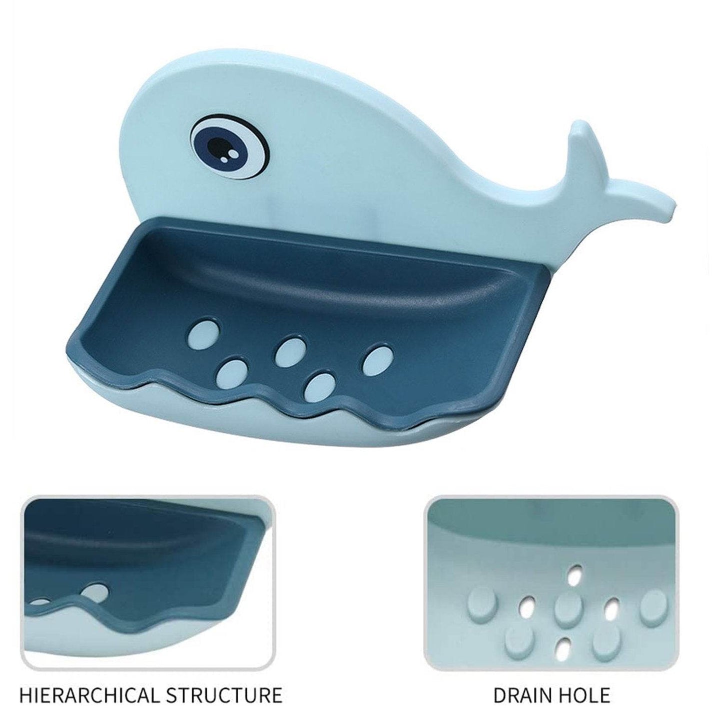 Fish Shape Wall - Mounted Double Layer Soap Holder for Bathroom & Kitchen - infinityexculsivestore.com