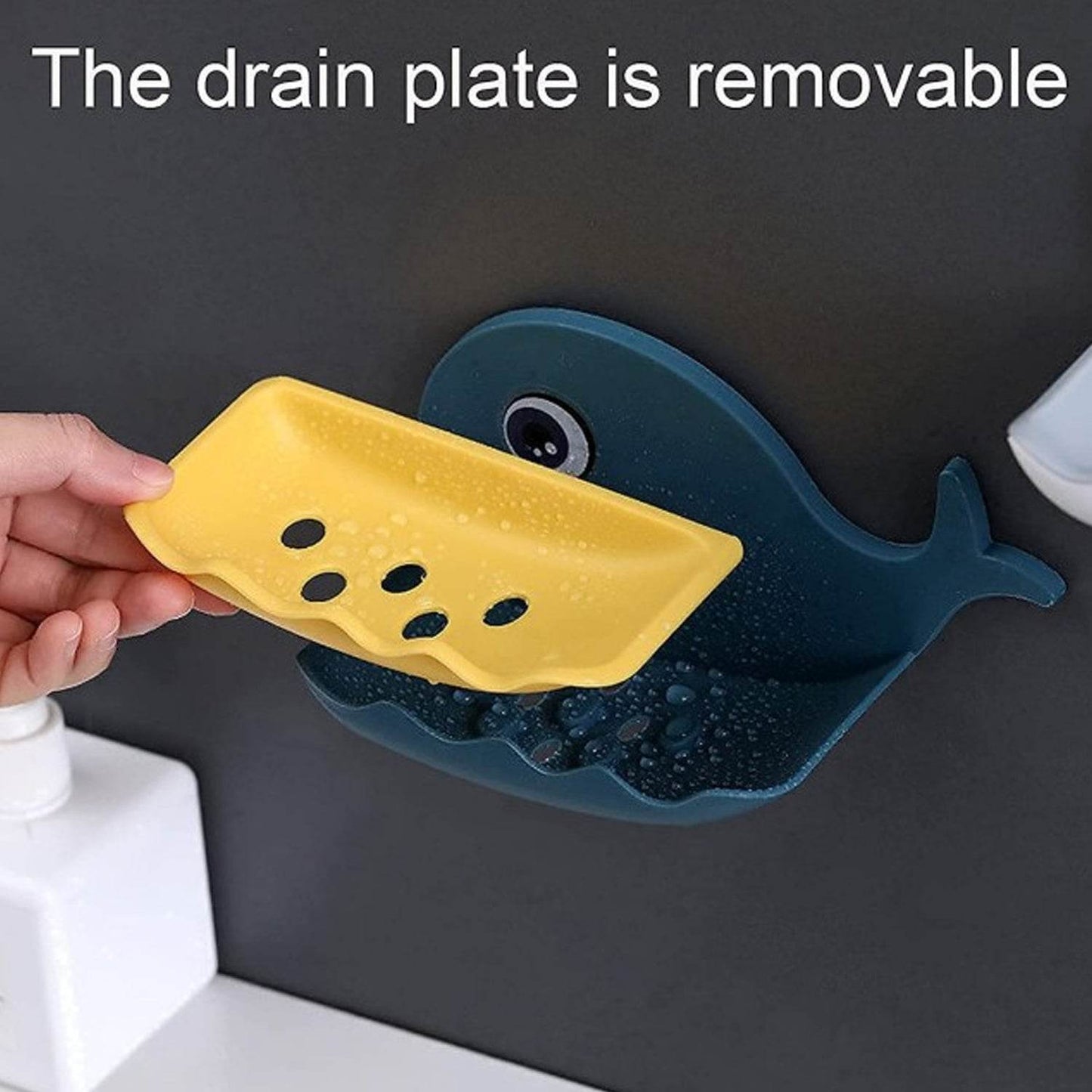 Fish Shape Wall - Mounted Double Layer Soap Holder for Bathroom & Kitchen - infinityexculsivestore.com