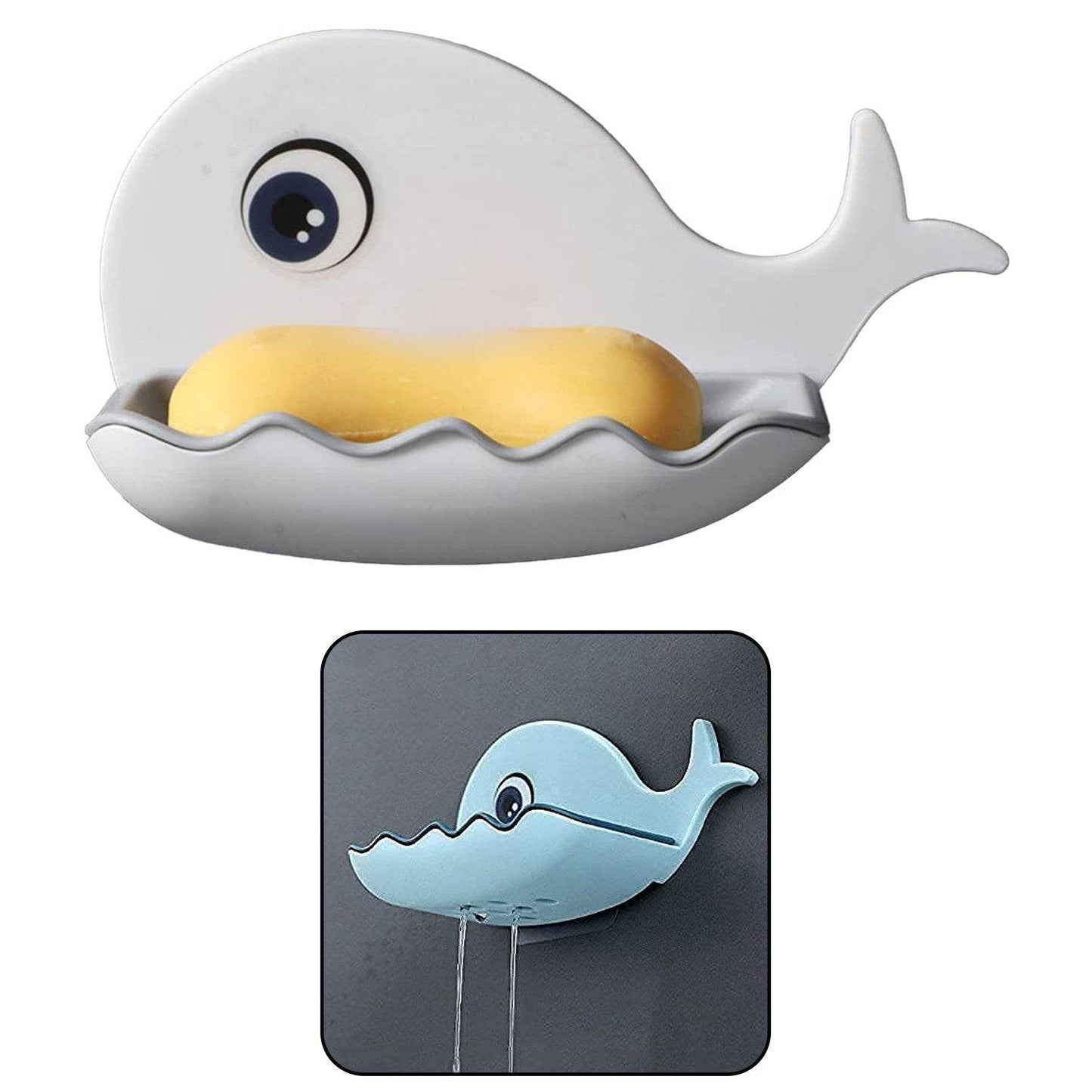 Fish Shape Wall - Mounted Double Layer Soap Holder for Bathroom & Kitchen - infinityexculsivestore.com