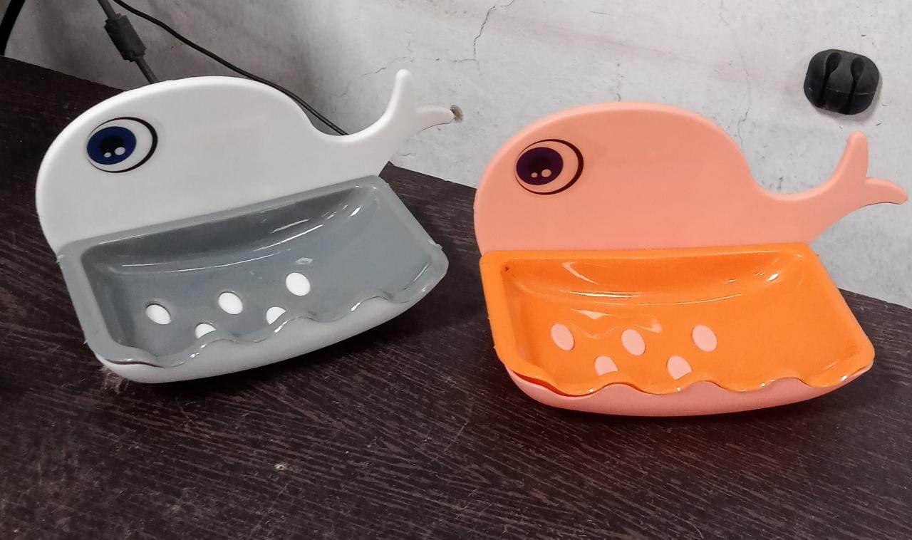 Fish Shape Wall - Mounted Double Layer Soap Holder for Bathroom & Kitchen - infinityexculsivestore.com