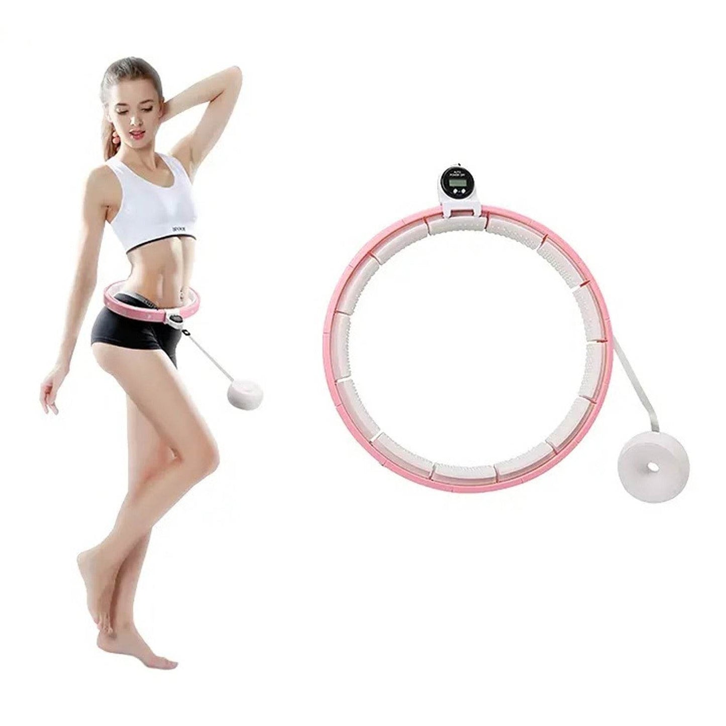Fitness Adjustable Detachable Fitness Hula Hoop Ring Smart Round Count & Weight Loss Gym Equipment Exercise Smart Hula Hoops - infinityexculsivestore.com