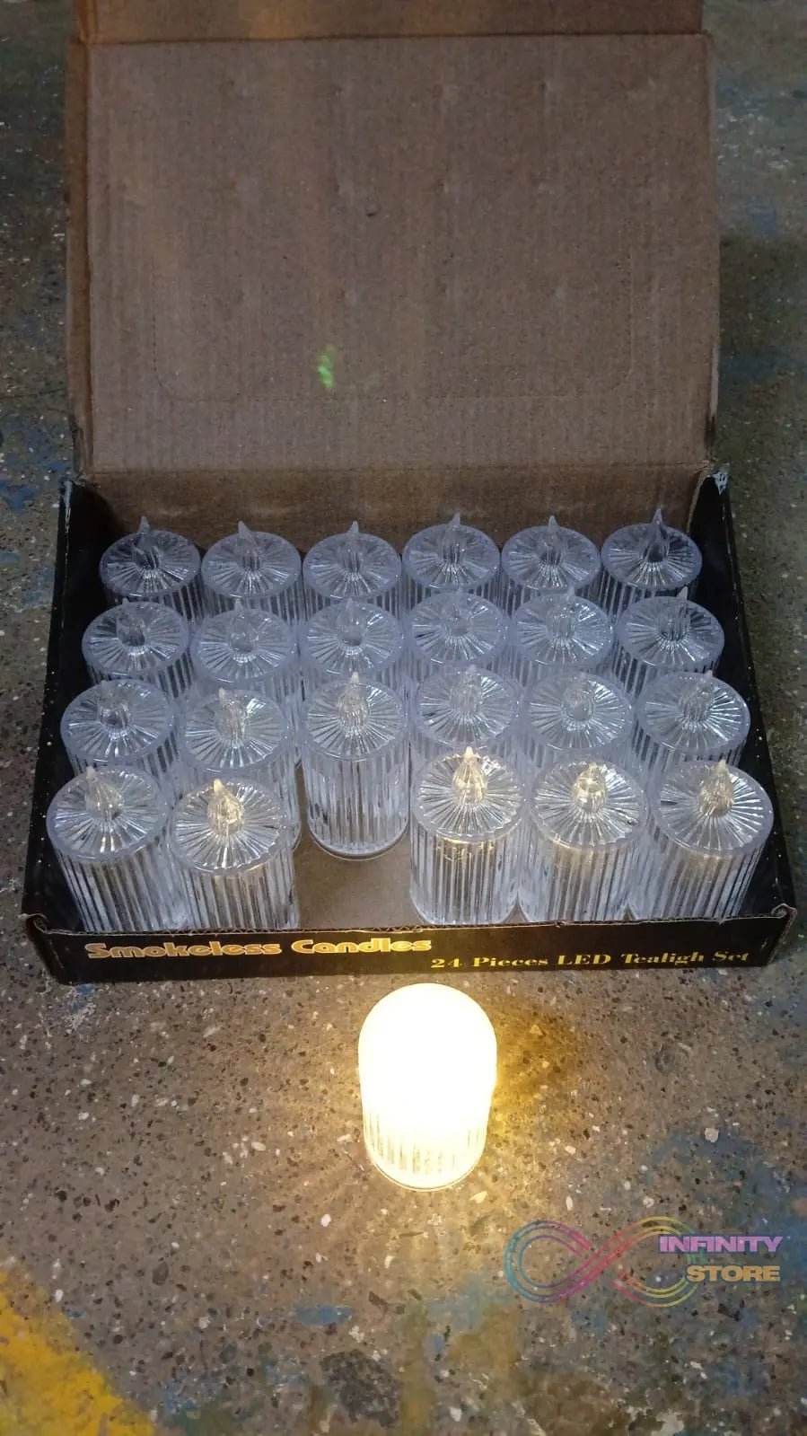 Flameless and Smokeless Decorative Candles LED Tea Light (24 Pcs Set) - infinityexculsivestore.com