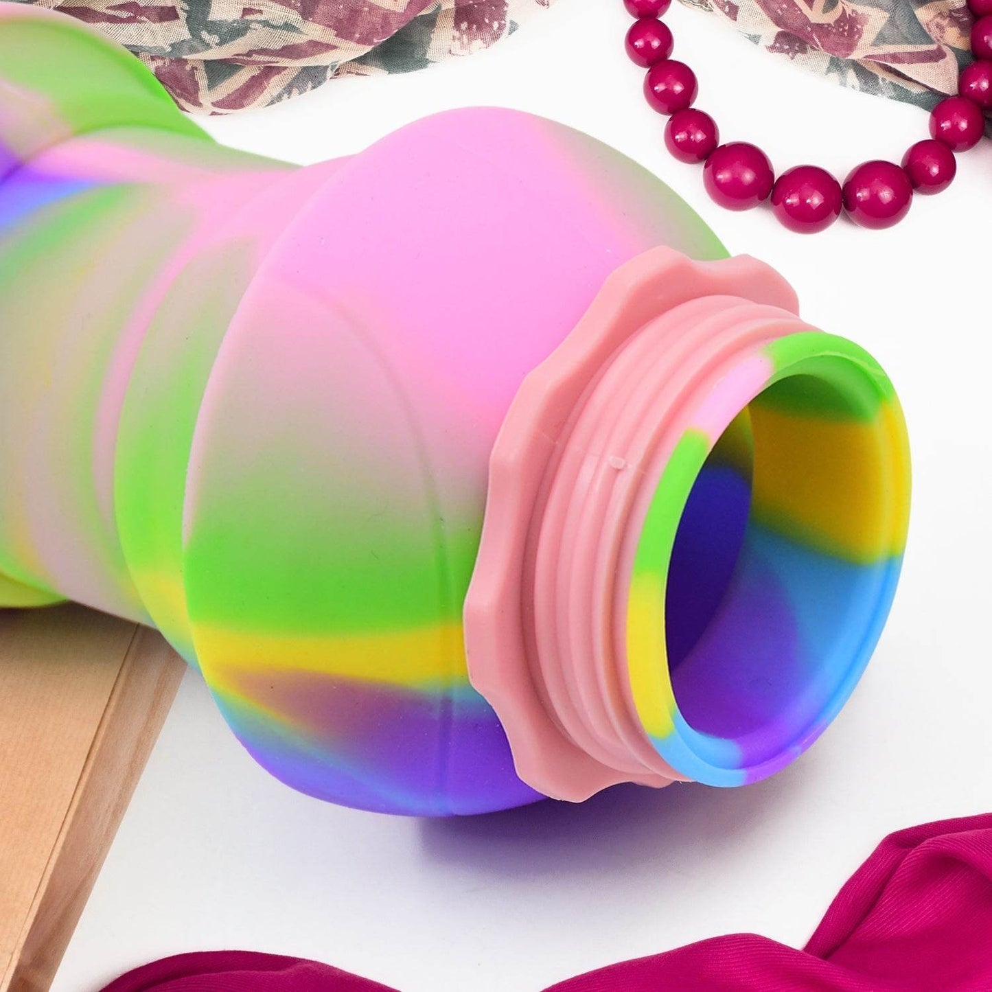 Flexible Collapsible Silicone Sports Water Bottle (260 ML / 20 CM Folding) - infinityexculsivestore.com