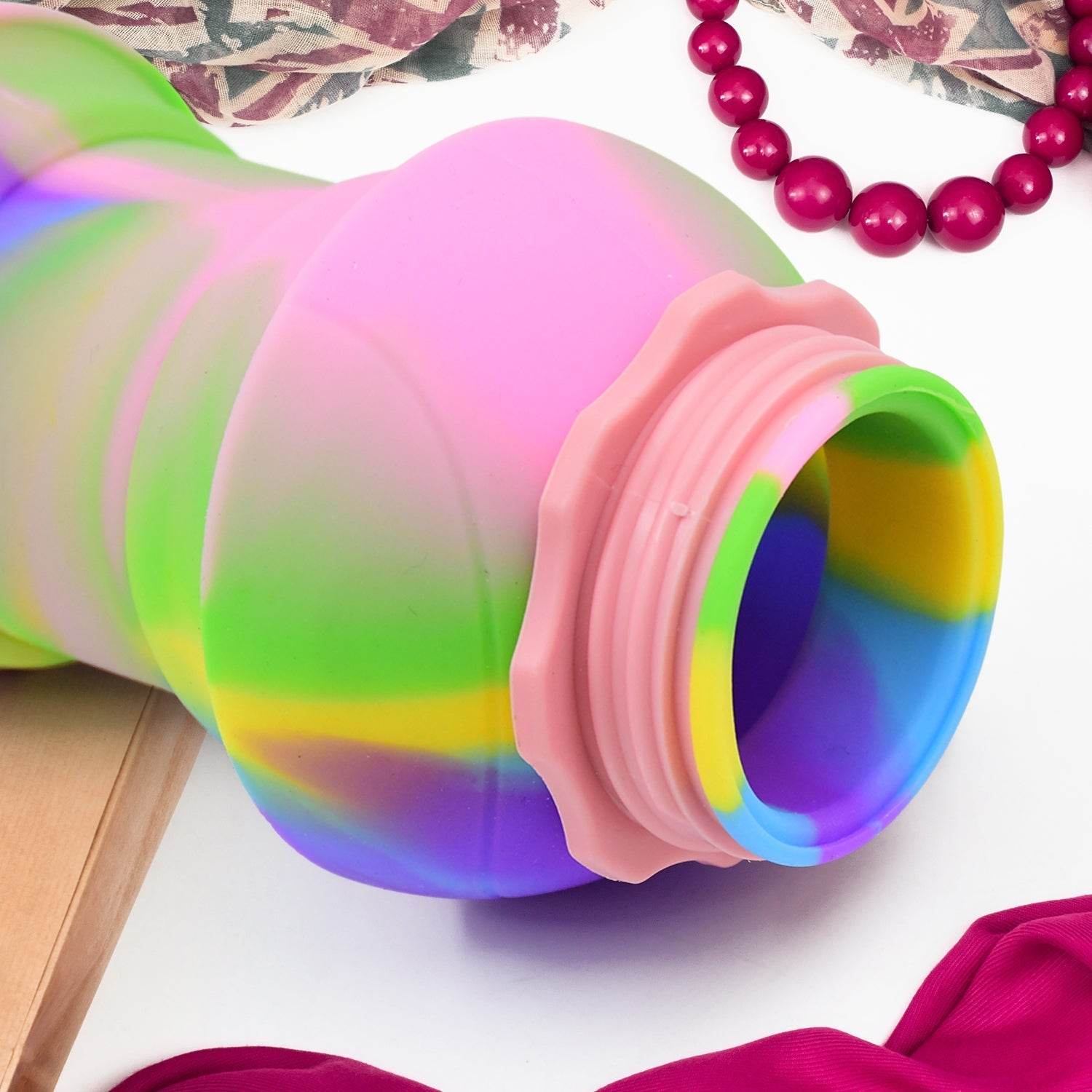 Flexible Collapsible Silicone Sports Water Bottle (260 ML / 20 CM Folding) - infinityexculsivestore.com