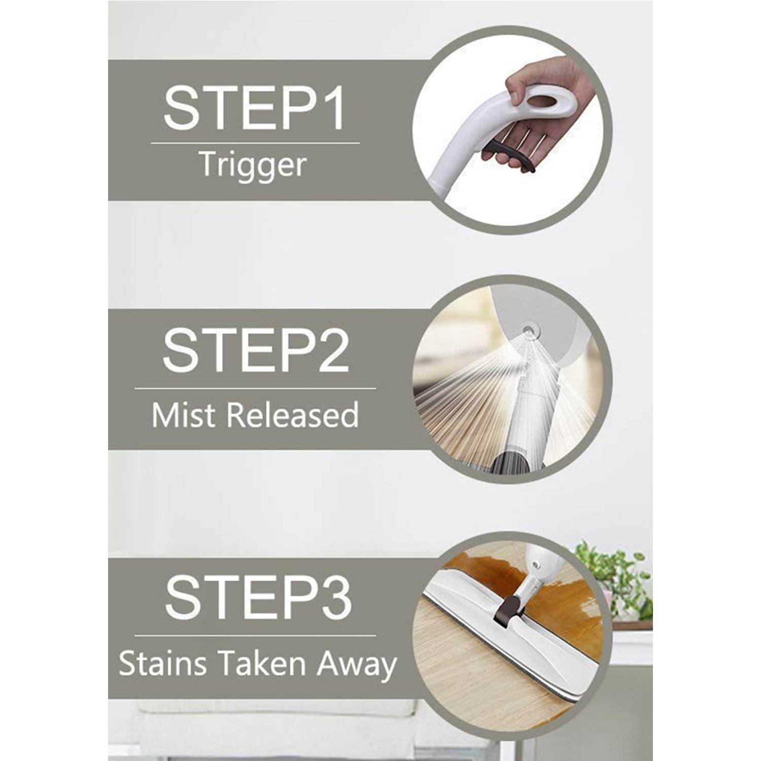 Floor Cleaning Spray Mop with Removable Washable Cleaning Pad - infinityexculsivestore.com