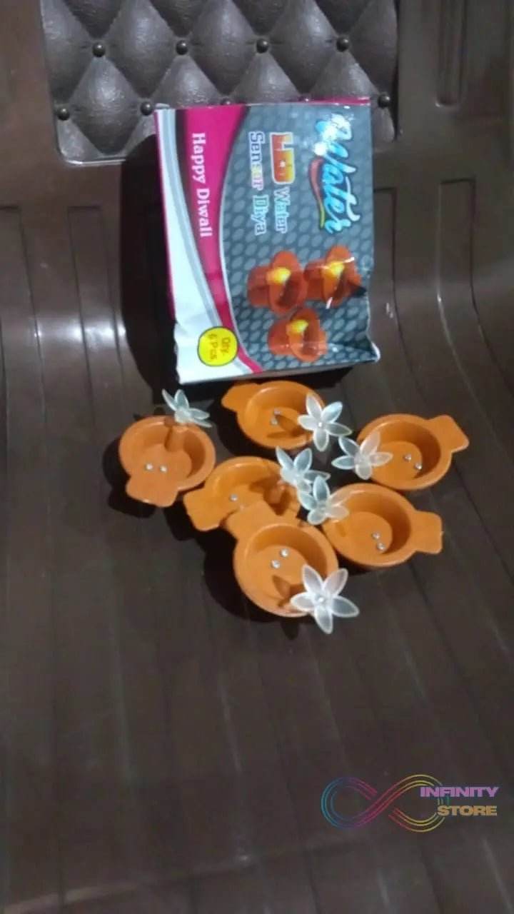 Flower Water Sensor Diyas for Diwali Decoration (6 Pcs Set) - infinityexculsivestore.com