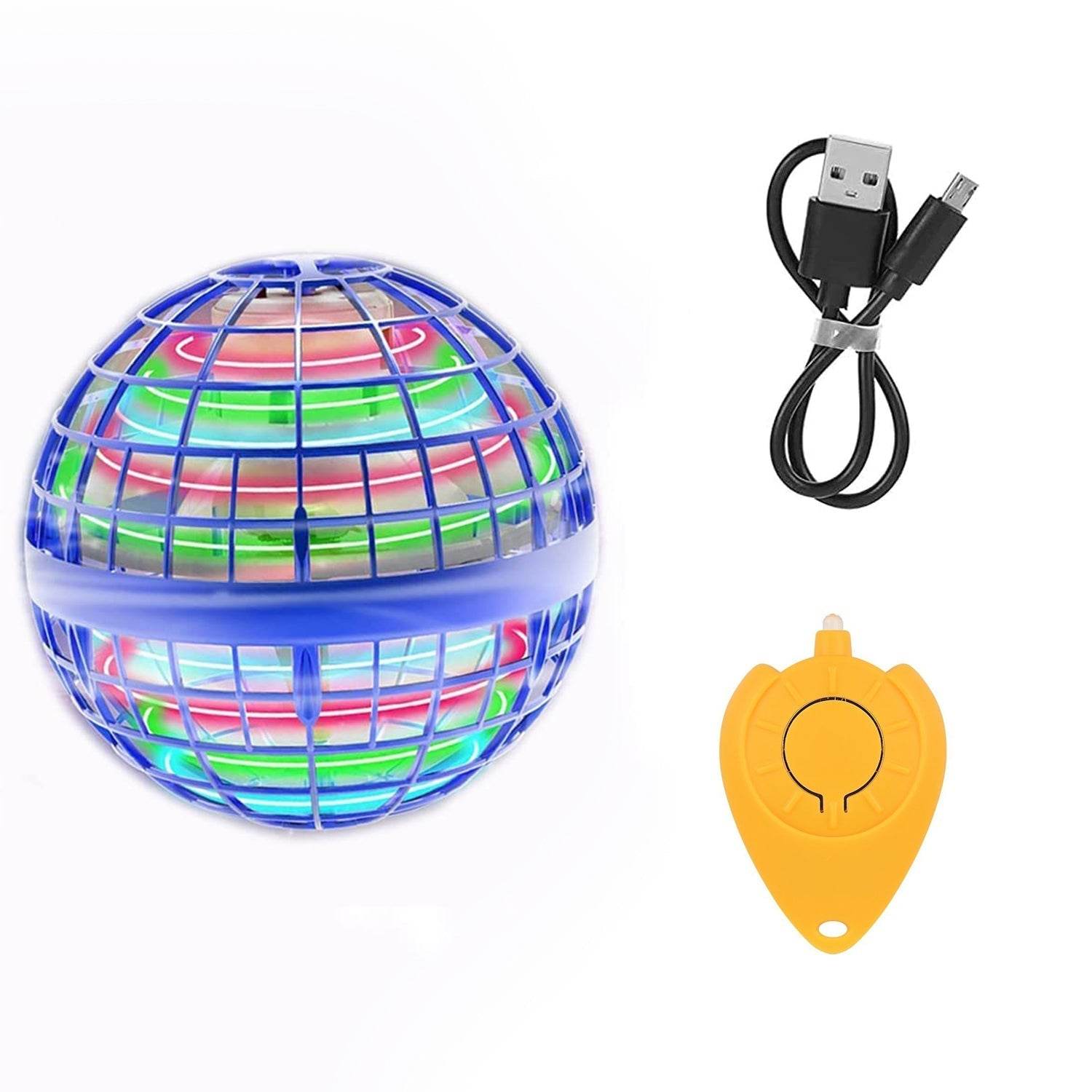 Flying Ball Toys, USB Rechargeable Built-in RGB Lights 360°Rotating Magic Controller, Flying Orb Ball Boomerang Mini Pro Spinner Blastoise Toys - infinityexculsivestore.com