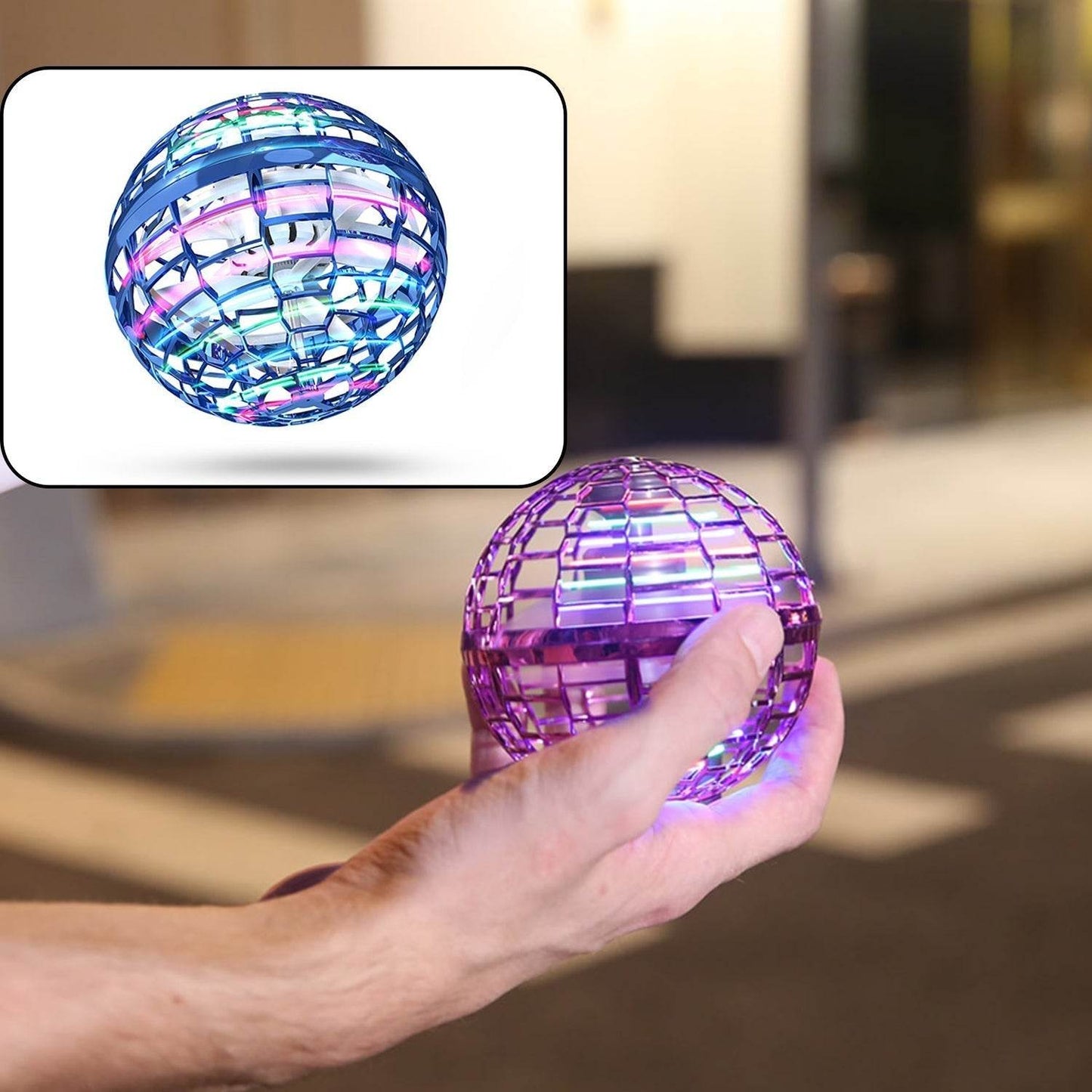 Flying Ball Toys, USB Rechargeable Built-in RGB Lights 360°Rotating Magic Controller, Flying Orb Ball Boomerang Mini Pro Spinner Blastoise Toys - infinityexculsivestore.com