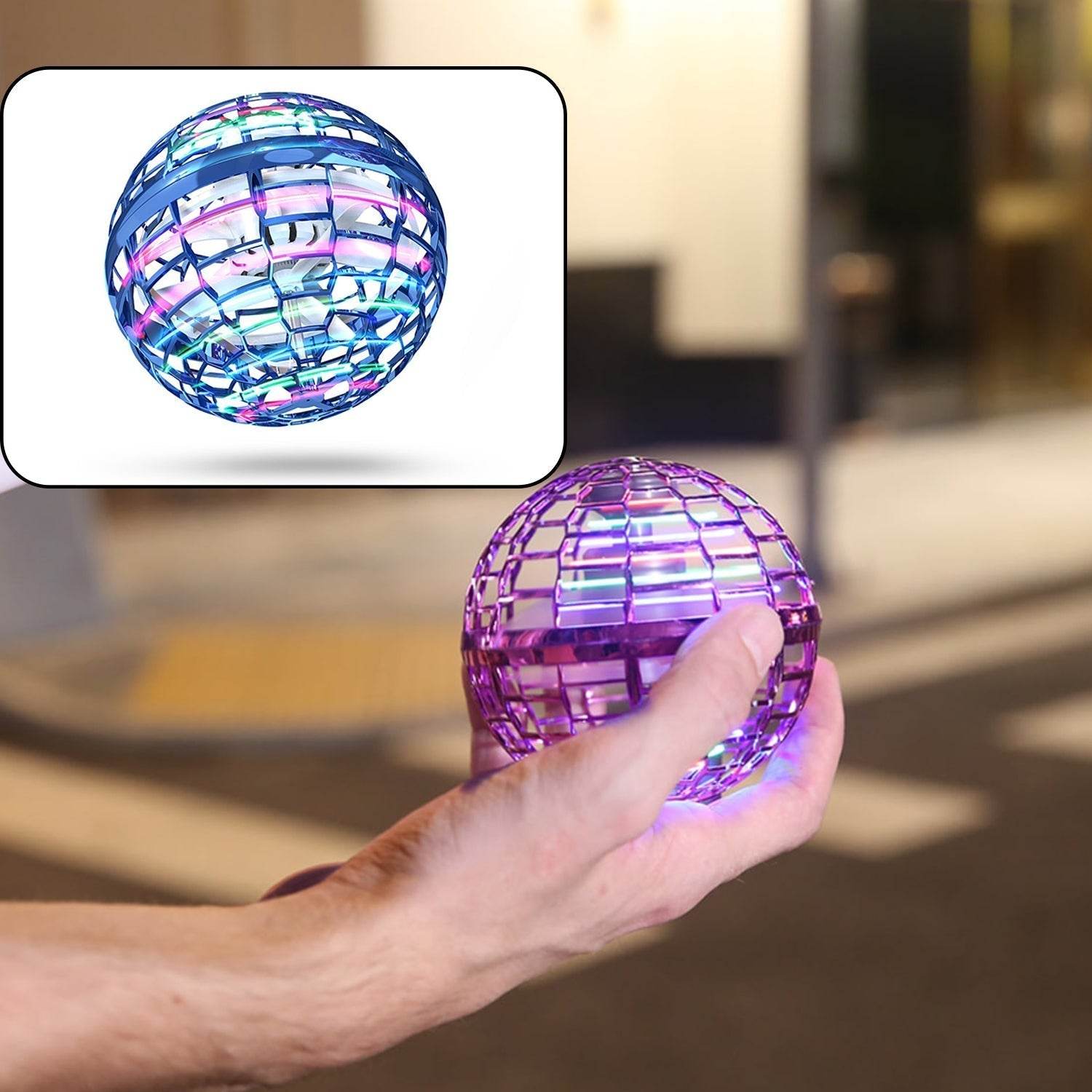 Flying Ball Toys, USB Rechargeable Built-in RGB Lights 360°Rotating Magic Controller, Flying Orb Ball Boomerang Mini Pro Spinner Blastoise Toys - infinityexculsivestore.com