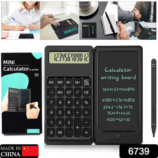 Foldable Calculator With 6 Inch LCD Tablet Digital Drawing Pad Stylus Pen Erase Button Lock Function Smart Calculator -01 - infinityexculsivestore.com