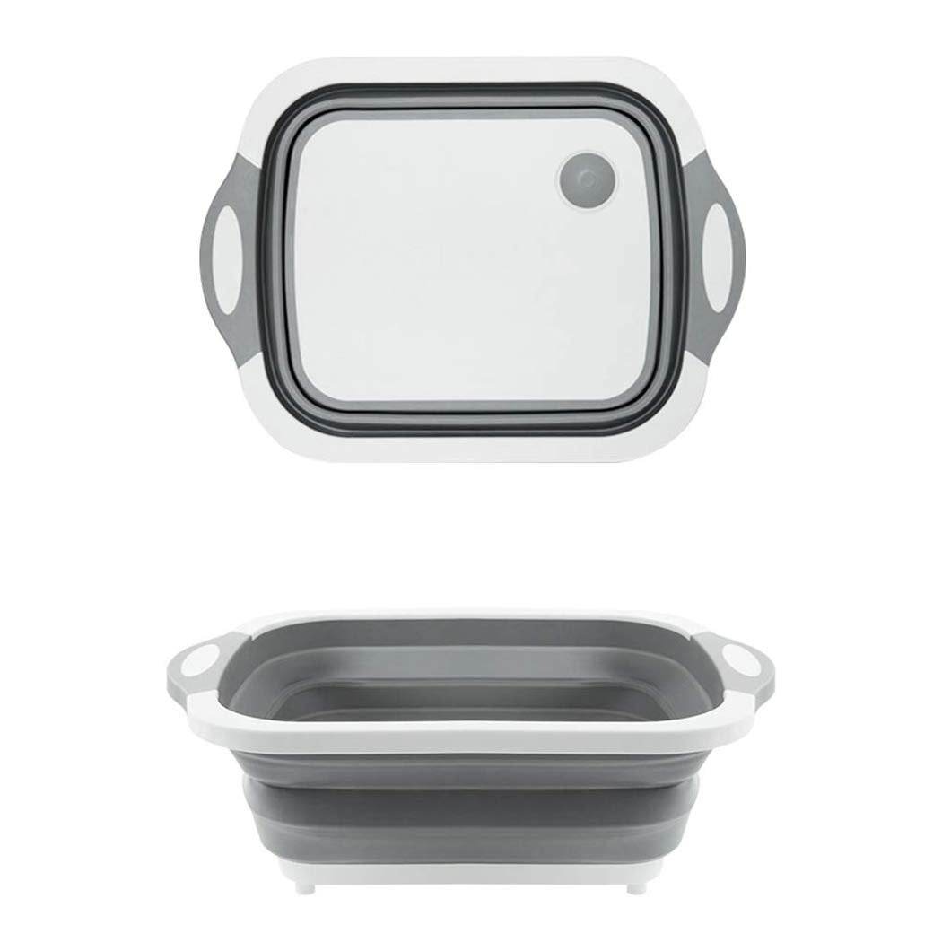 Foldable Chopping Board, Dish Rack, Washing Bowl & Draining Basket, 3in1 Multi-Function - infinityexculsivestore.com