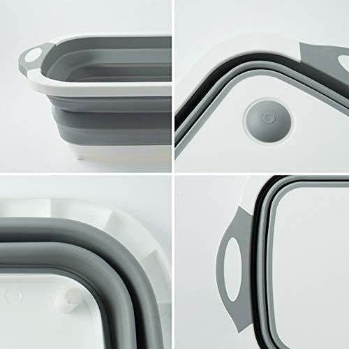 Foldable Chopping Board, Dish Rack, Washing Bowl & Draining Basket, 3in1 Multi-Function - infinityexculsivestore.com